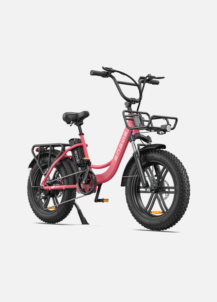 engwe l20 fat tire e bike flamingo pink