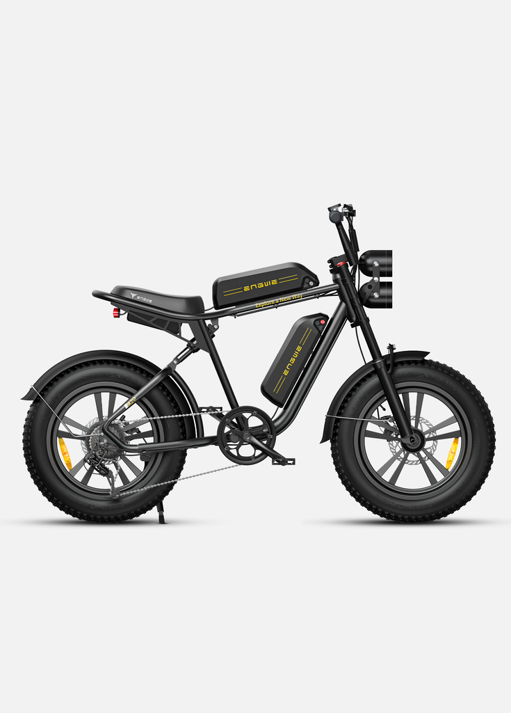 a black dual-battery engwe m20 electric bike