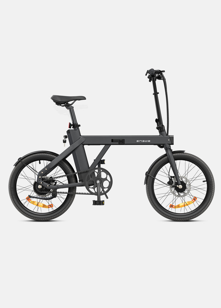 a black engwe p20 electric folding bike