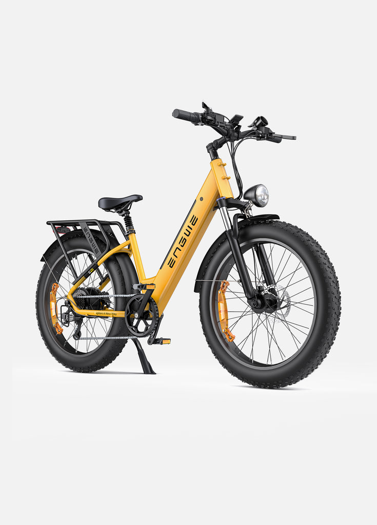 bumblebee yellow engwe e26 step-thru e-bike