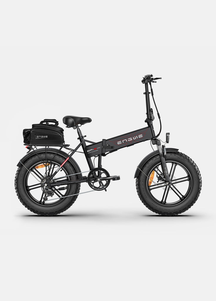 a black engwe ep-2 pro ebike and an engwe bag