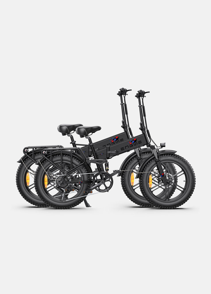 2 black engwe engine x e-bikes